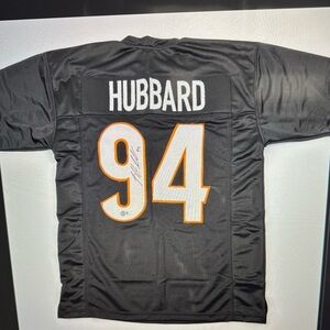 Sam Hubbard Autographed Custom Black Bengals Jersey Beckett Certified COA XL